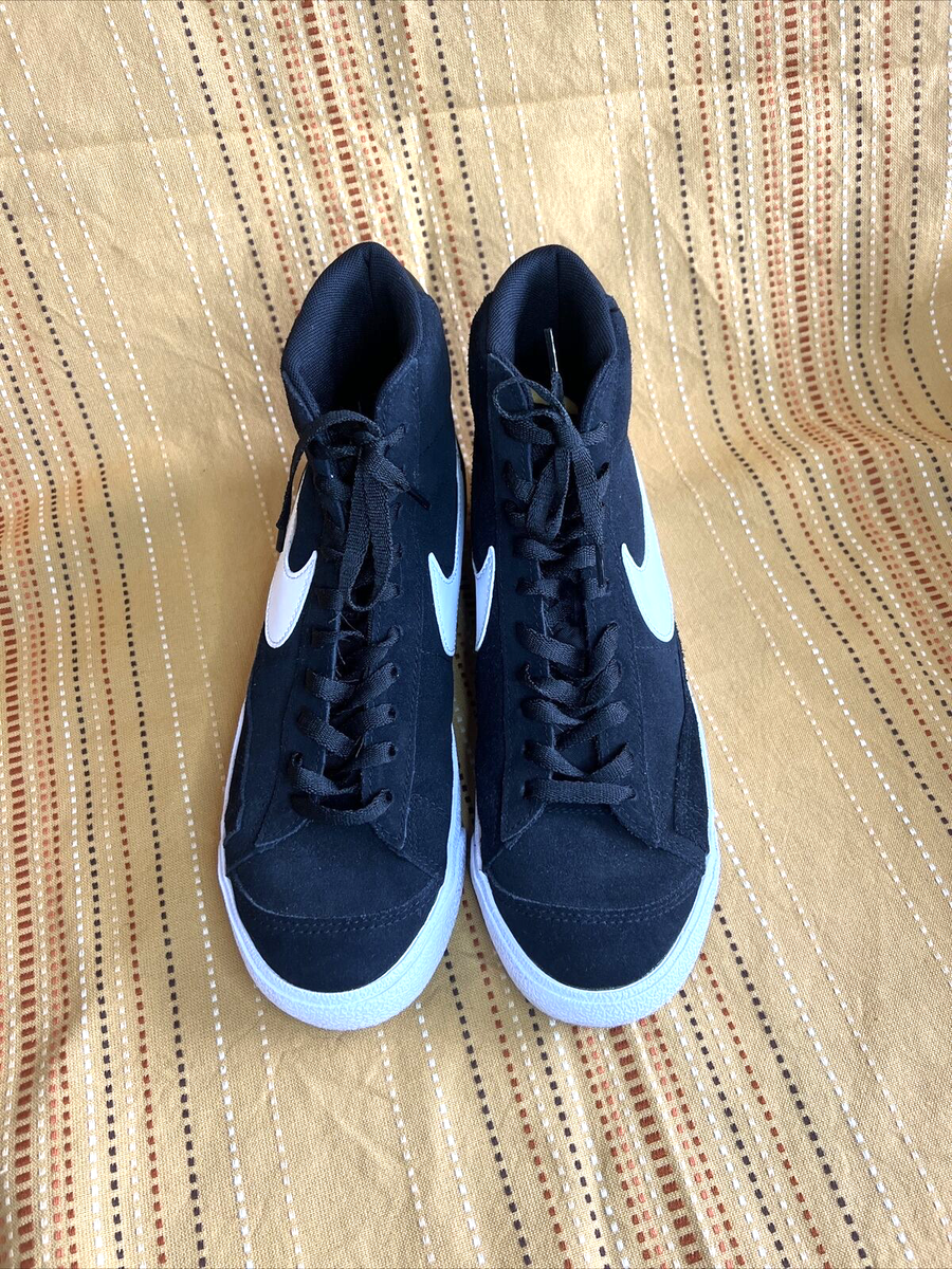 Nike Blazer Mid 77 Black Suede & White Sneakers Shoes CI1172  display picture 1