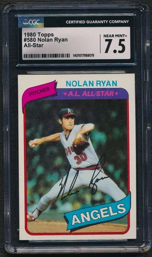 1980 Topps #580 Nolan Ryan CGC 7.5 Great Centering Clean Surface High End vs PSA