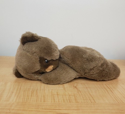 Vintage Westcliff Ltd Plush Bear Cub Baby Bear Brown 12” Laying Down Korea
