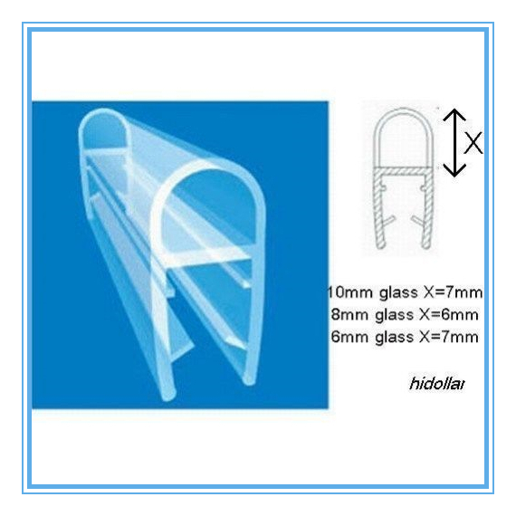 PVC PLASTIC SHOWERSCREEN SHOWER SCREEN DOOR WATER SEAL STRIP 100cm 10mm