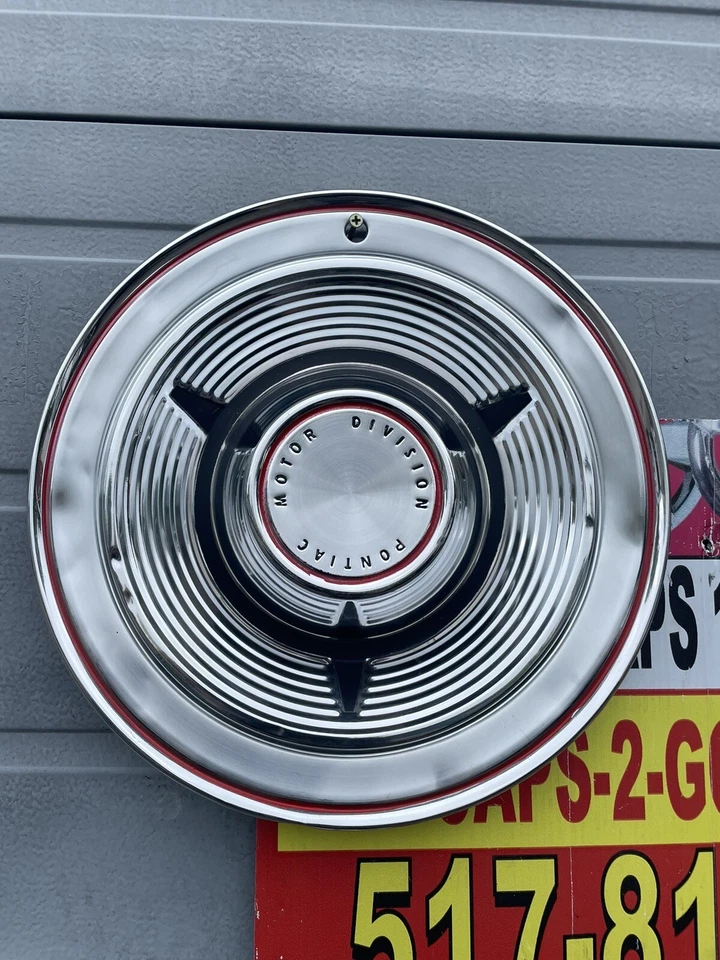 Pontiac Deluxe 1962 14” Catalina Bonniville Tempest Ventura tapacubos 4 buen fabricante original Foto 2 de 4