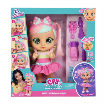Cry Babies Bella's Morning Routine Interactive Baby Doll Toy New with Tag