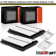 2x Engine Air Filter for Nissan Rogue 14-20 Rogue Sport Qashqai 2017-2022 Front
