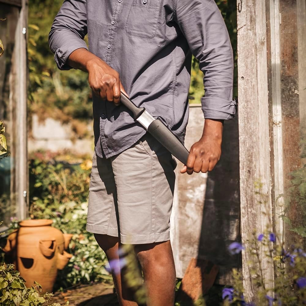 Fiskars Hori Hori Garden Knife with Sheath, Multi-Purpose Heavy Duty Gardening H