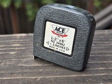 Vintage ACE Hardware Aluminum Pocket Tape Measure No. 24982 1/2-inch by 6-feet
