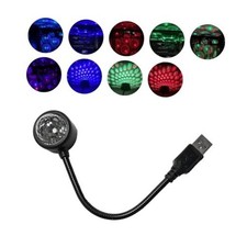 USB Star Night Light Projector, Portable Car Roof Sound Activated 1 PCS