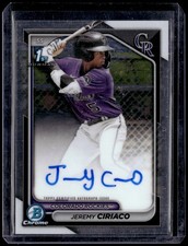 2024 Bowman Chrome - Prospect Autographs #CPA-JC Jeremy Ciriaco