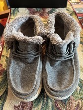 Hey Dude BRITT Girls Stretch Fleece Gray Sparkle On Casual Shoes Youth 4 Youth