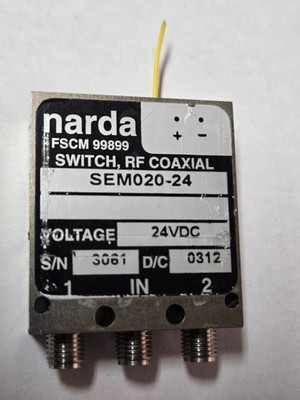 NARDA SEM020 24 SPDT RF Switch   VNA Tested, Works, Broken Control Pin, use/fix