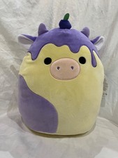 Squishmallow Benito the Blueberry Cheesecake Cow 12 inch Hybrid Squad Plush NEW