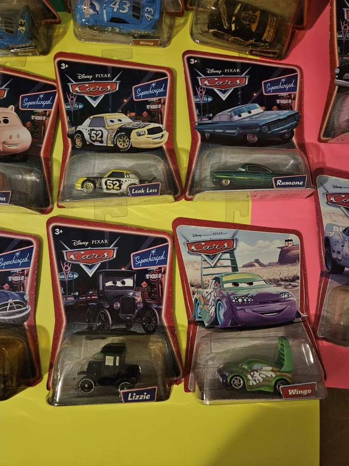 19 Pixar Cars Diecast Disney Sealed Original 2006 Supercharged VW McQueen NOS - Image 3 of 4