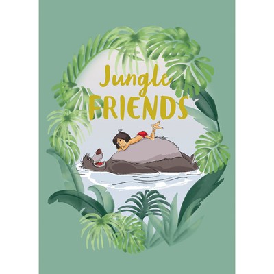 Wandbild JUNGLE BOOK FRIENDS - 50x70  cm Wandbild Grafik Poster