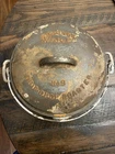 Vintage Wagner Ware Sidney O No. 9 Drip Drop Roaster Cast Iron Dutch Oven w/ Lid