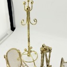 Vintage Dollhouse Miniature Brass Fireplace Furniture Accessory Lot Candelabra — photo 6