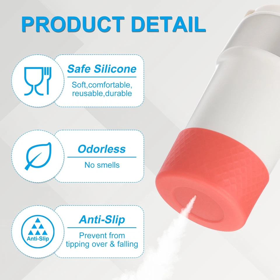 2Pcs Chaussette pour Bouteille d'Eau 4" Silicone 32-40OZ Multicolore - Photo 3/4