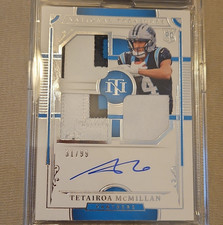 Panini 2025 National Treasures Tetairoa McMillan Rookie Auto Triple Patch /99