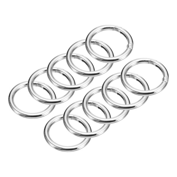 "Runde O-Ringe Mit Feder, 10 StüCk, 1,5\" OD Schnappschnallen-Clips, Silberfarben"-image