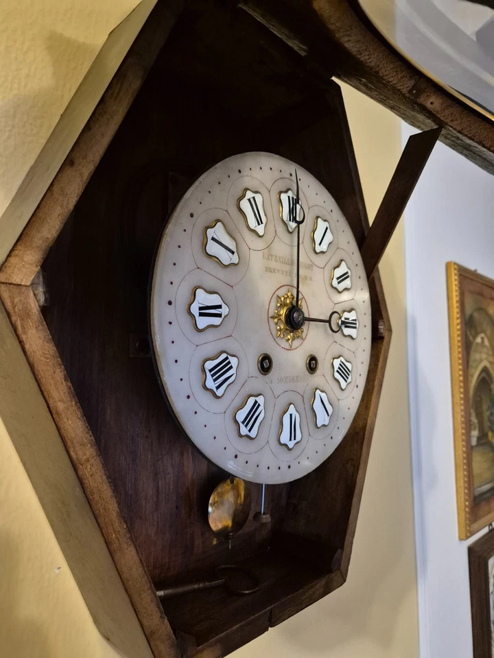 Antico orologio a pendolo "Occhio di Bue" - Immagine 4 di 4