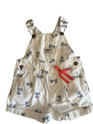 Oshkosh B Gosh Vestbak Overalls Bicycle Print Vintage Reproduction Rare Pattern
