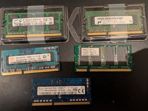 9GB Laptop RAM Konvolut: DDR3 / DDR3L SO-DIMM + 256MB DDR1 Retro-Modul