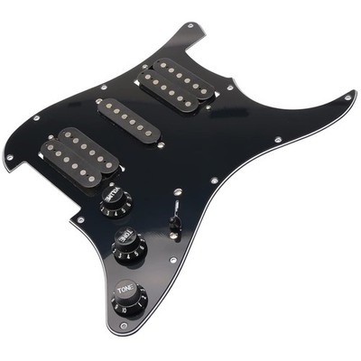 Black Wired Plate for Fender Strat - HSH Loaded