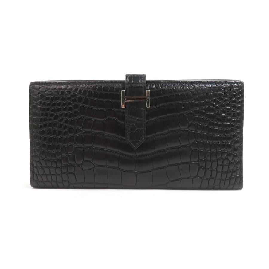 Hermes Birkin Wallet Bearn Alligator Black