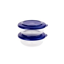 Tupperware Tafelperle Schüssel 2x 275 ml Servierschüssel Salatschüssel blau