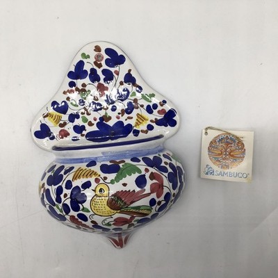 Ceramiche D'arte Sambuco Mario & Co. Handmade Wall Pocket Italy Italian Vintage