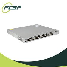 Cisco Catalyst WS-C3850-48P-E 48 Port PoE Switch IP Services 2x 1100W Ears
