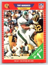 1989 Pro Set Tony Mandarich Rookie Green Bay Packers RC #495