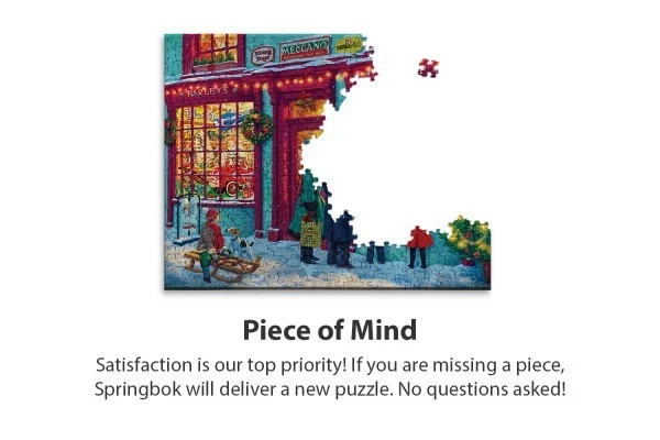 Christmas Jigsaw Puzzle by Springbok Toy Shop 1000 Piece Made in USA - Image 3 of 4