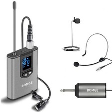 Dual Wireless Microphone System   Headset Mic...