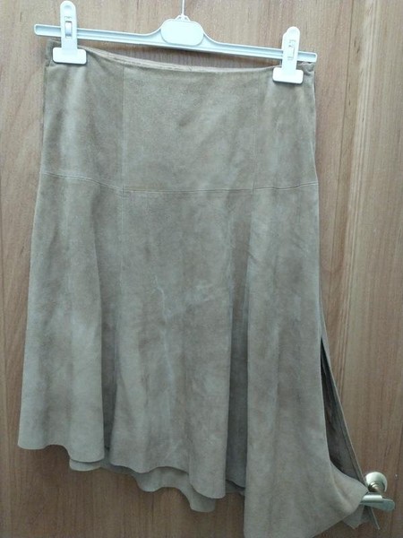 Women Armani Exchange Skirt Beige Suede 36 / S /