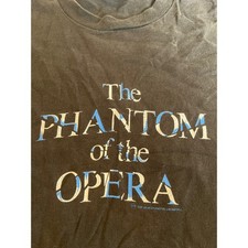 Vintage Phantom of the Opera Shirt XL Fruit of the Loom Single Stitch Black 80s