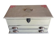 Vintage Machinist Style Tool Chest 2 Drawer Painted