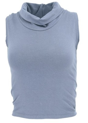 Boho highneck Top, Festivaltop, Goa Top - taubenblau