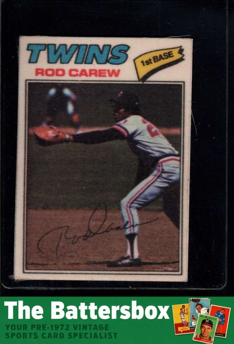 1977 Topps Cloth Stickers #10 Rod Carew SP EX X3849656