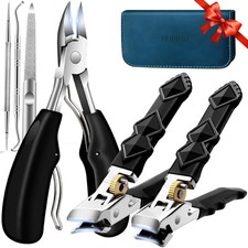 6PCS Orthoclip Toenail Clippers for Seniors Thick Toenails, Heavy Duty Nail Clip