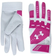 Medium White Tropic Pink Sport Activity Gloves With Breathable Synthetic Palm