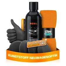 ADBL Blackouter Set Kunststoffpflege 200ml + SONAX Schwämme 7-teilig