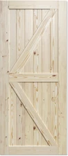 Smartstandard 36In X 84In Sliding Barn Wood Door Pre-Drilled Ready to Assemble, 