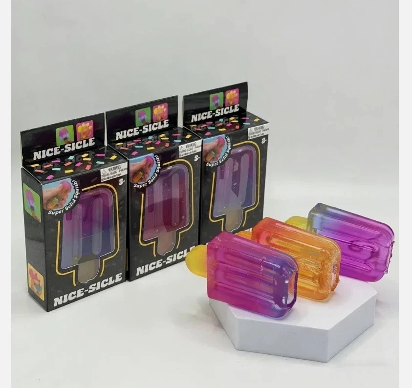 NeeDoh Popsicle Blind Box Fidget Toy Squishy Cube Stress Relief