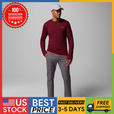 Men's Tech Trail Utility Warm Long Sleeve Crew Shirt Freeship