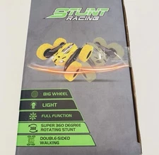 Stunt Racer remote control Double Flip Big Wheel Lights Kids 6 Up Color Yellow