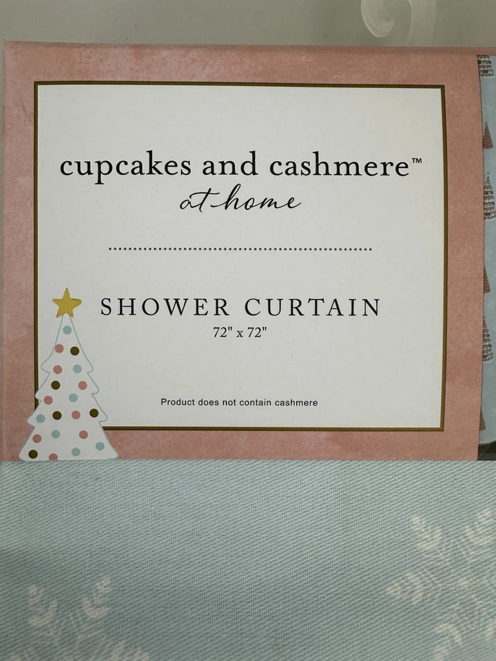 Занавеска для душа из ткани для кексов и кашемира пряники рождественские елки кружевная отделка - Изображение 2 из 4