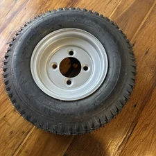 4.80 x 4.00 x 8 (4 HOLE PATTERN) TURF TREAD TIRE & RIM wheel golf cart trailer