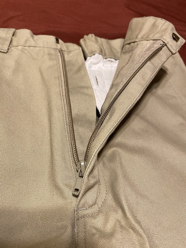 US POLO ASSOCIATION Uniform Shorts Boys Size 16 Tan Khaki Chino Flat Front - Picture 8 of 17