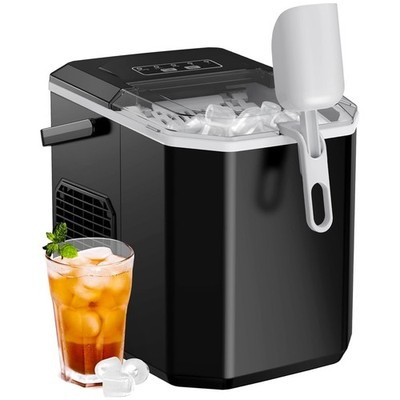 Portable Self-Cleaning Ice Maker - Quick 26 lbs Daily Production, Compact Design