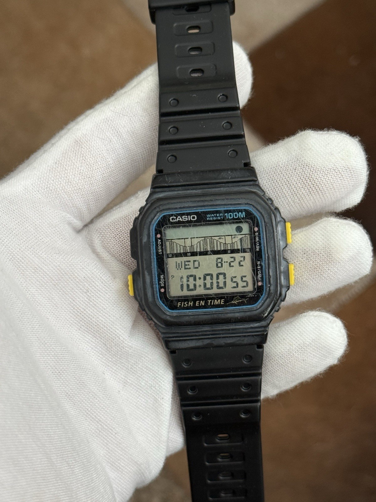 Rare Vintage Casio Fish En Time FT-100W Men’s Digital Sports Watch JDM 1980s