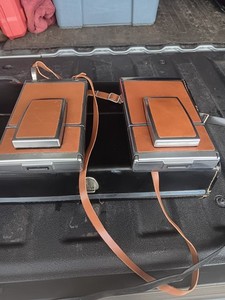 Two Vintage Polaroid SX-70 Land Cameras With Leather Case, Untested